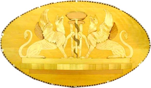 marquetry console table centre